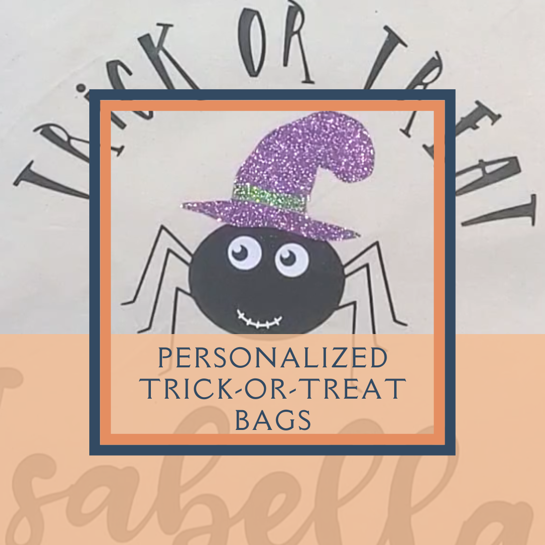 CRICUT HALLOWEEN PROJECT | DIY PERSONALIZED TRICK-OR-TREAT BAGS WITH CRICUT