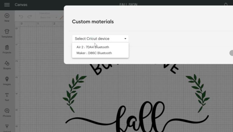 HOW TO CREATE A CUSTOM MATERIAL SETTING IN CRICUT DESIGN SPACE - Dusty ...