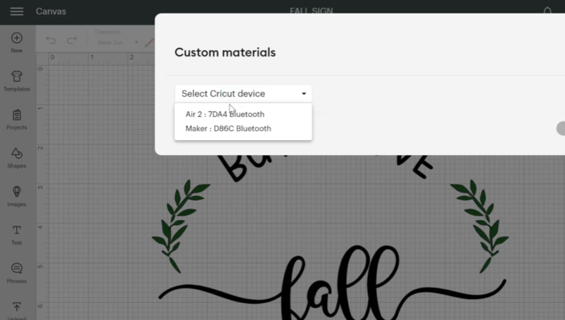 HOW TO CREATE A CUSTOM MATERIAL SETTING IN CRICUT DESIGN SPACE - Dusty ...