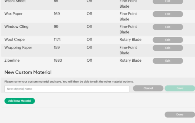 HOW TO CREATE A CUSTOM MATERIAL SETTING IN CRICUT DESIGN SPACE - Dusty ...